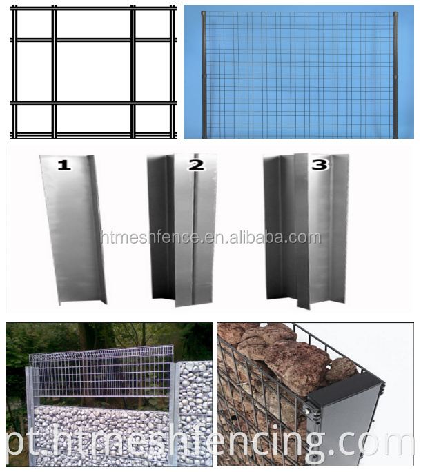 Recém -projetada parede decorativa de gabion soldada com revestimento de pó, parede de retenção de gabion soldada, gaiolas soldadas de parede gabion